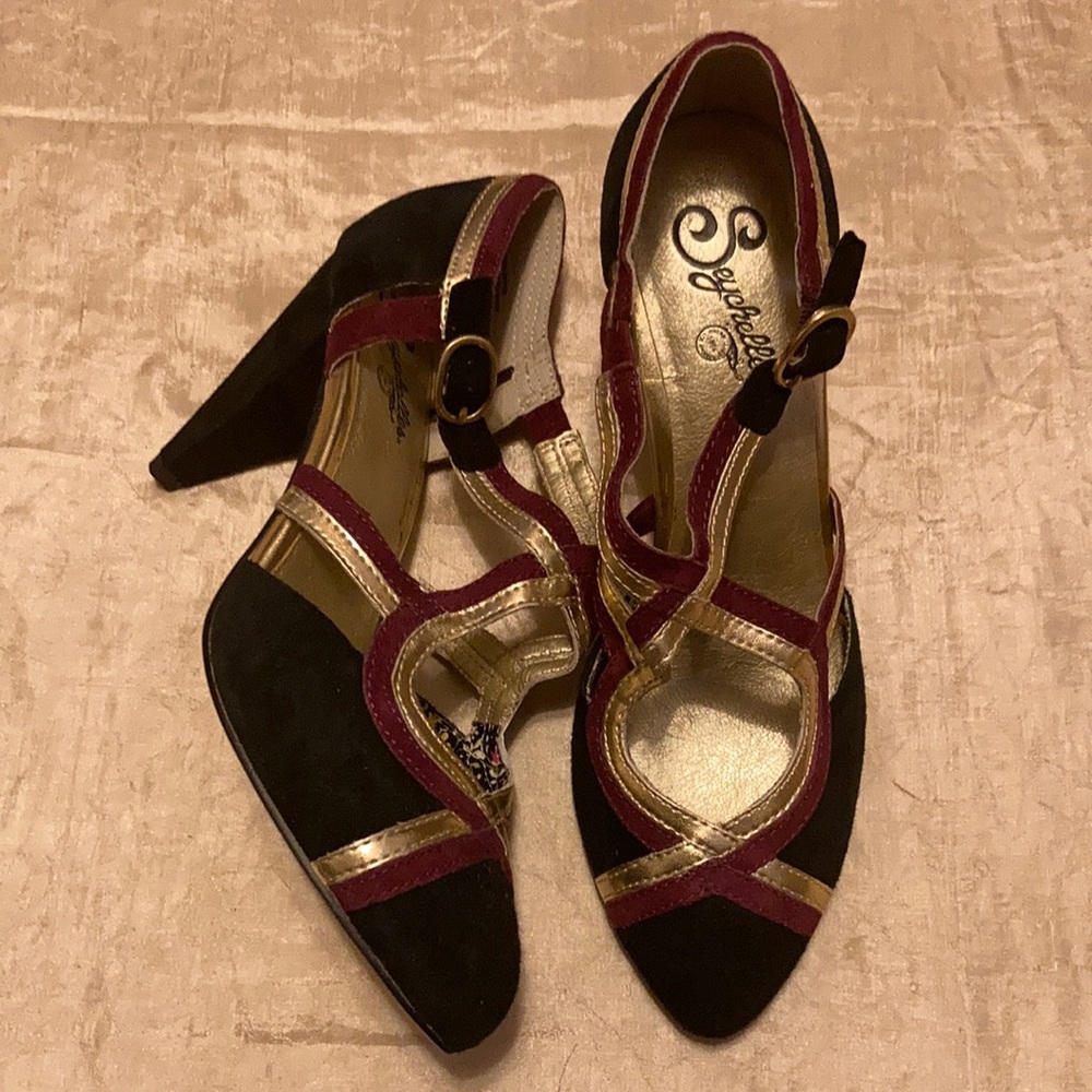 Seychelles Leather Suede Heels